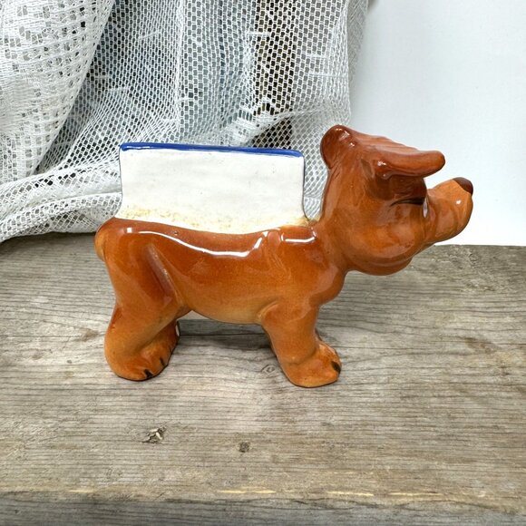 Vintage Hickok Ceramic Dog Figurine - It's A Dogs' Life! - Hand-Painted - Made I - Picture 3 of 7